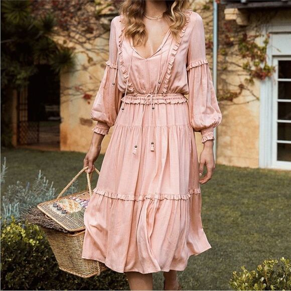 Spell and the Gypsy - Clementine Soiree Boho Dress in Musk - pink size XS - Picture 1 of 12